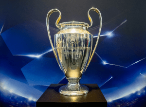 the Champions League trophy